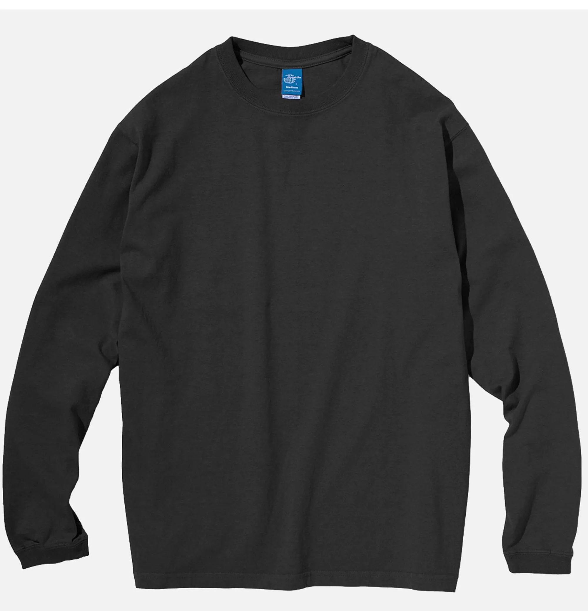 GOOD ON Long Sleeve Crew Tee Black