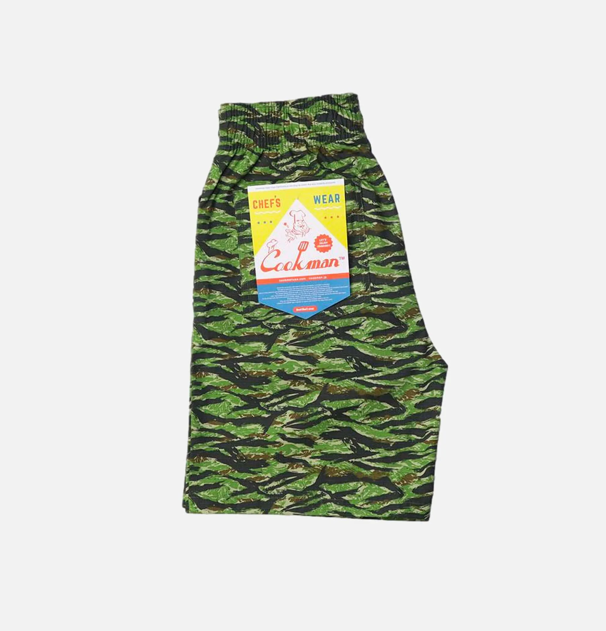 COOKMAN Chef Short Camo Green