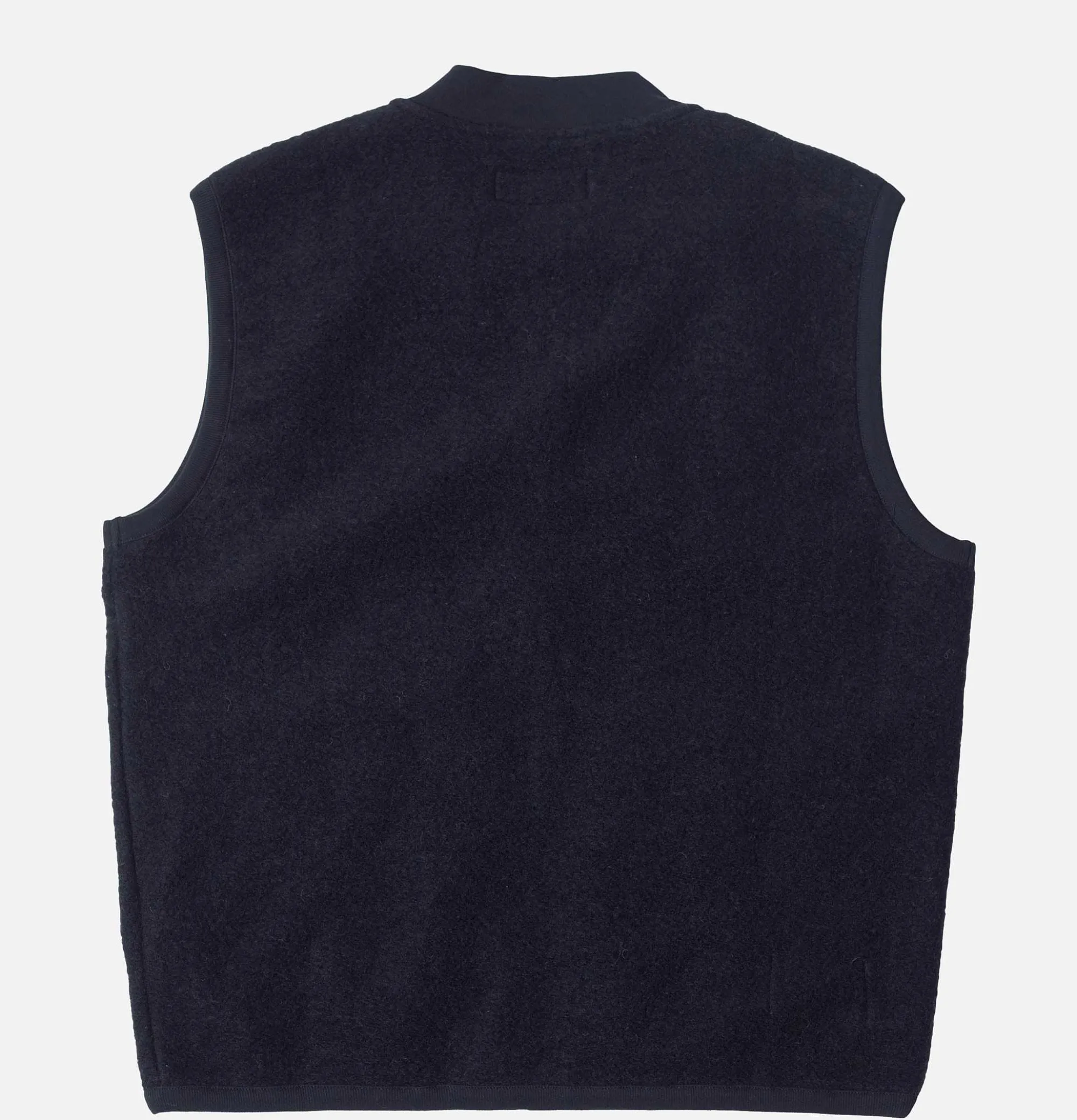 UNIVERSAL WORKS Zip Waistcoat Wool Black