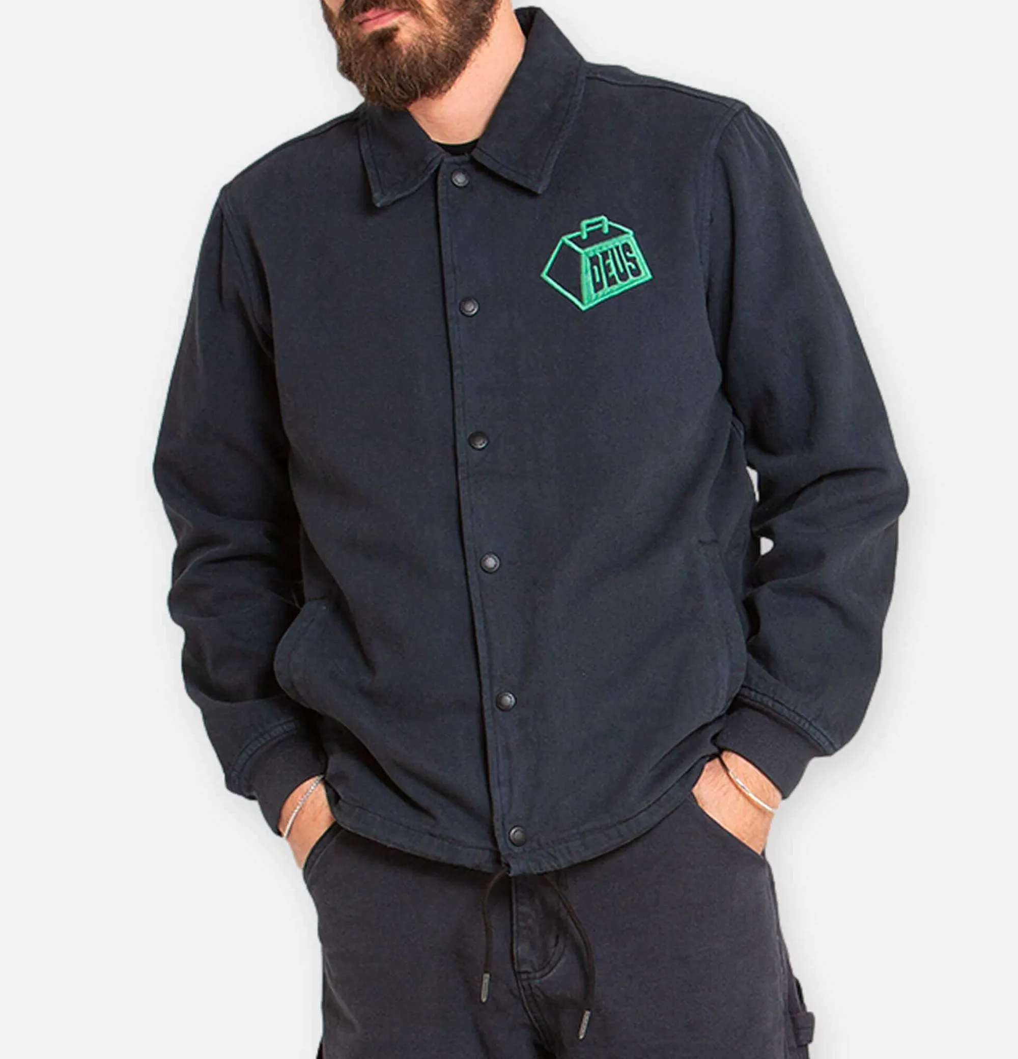 DEUS Heavyweight Coach Jacket Anthracite