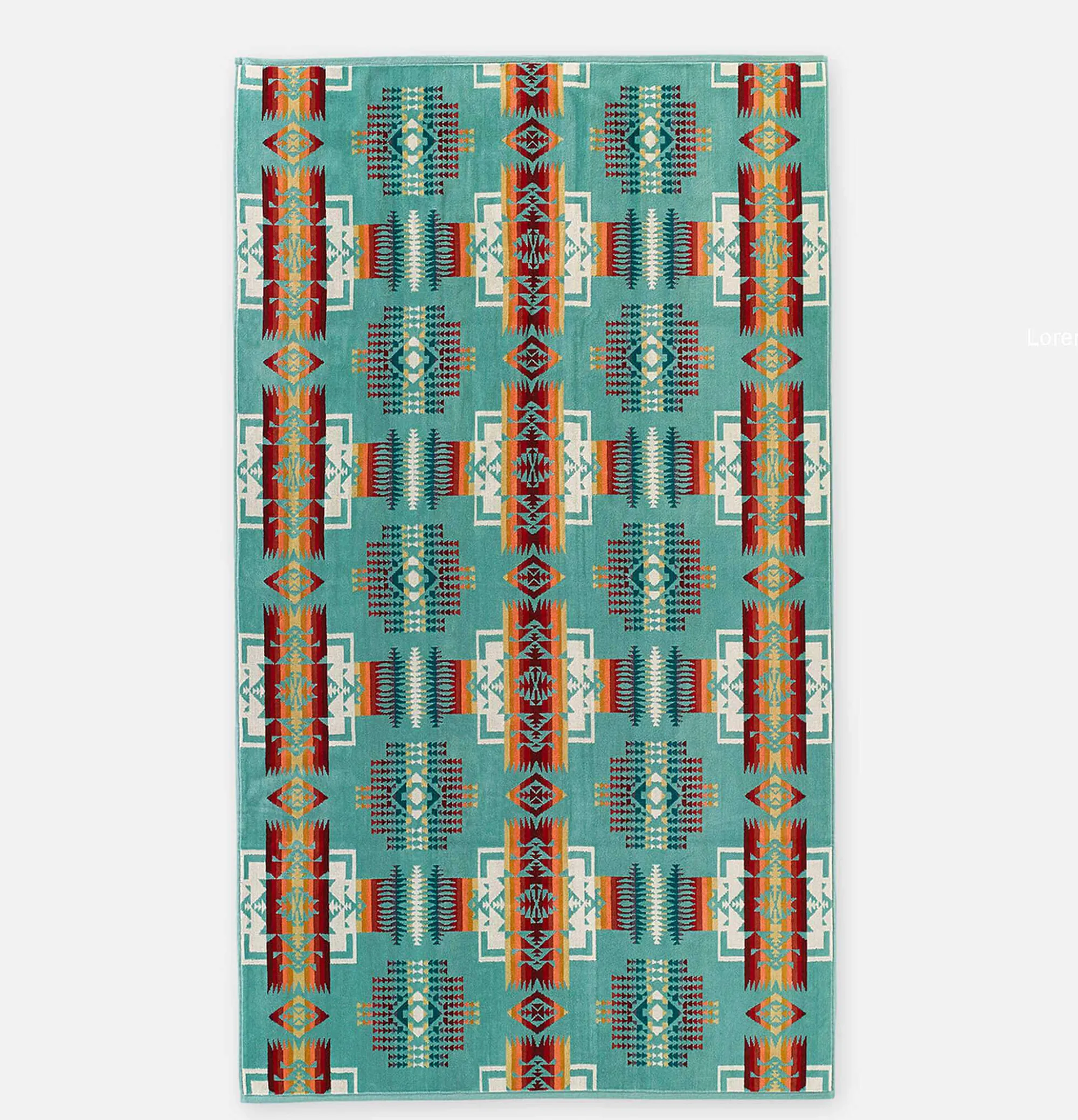 PENDLETON Jacquard Spa Towel Chief Joseph Aqua