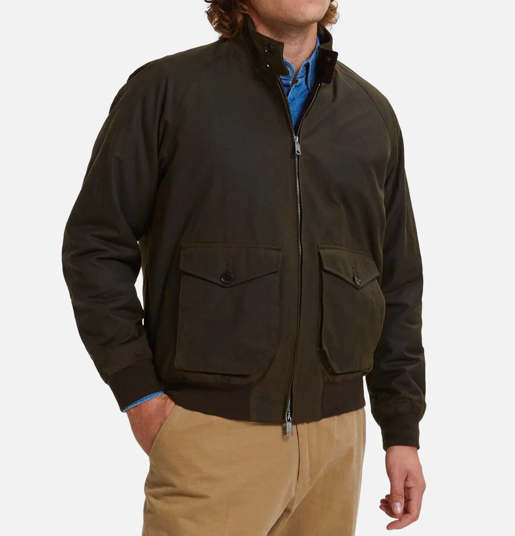 BARACUTA G9 Jacket Waxed Moss Green