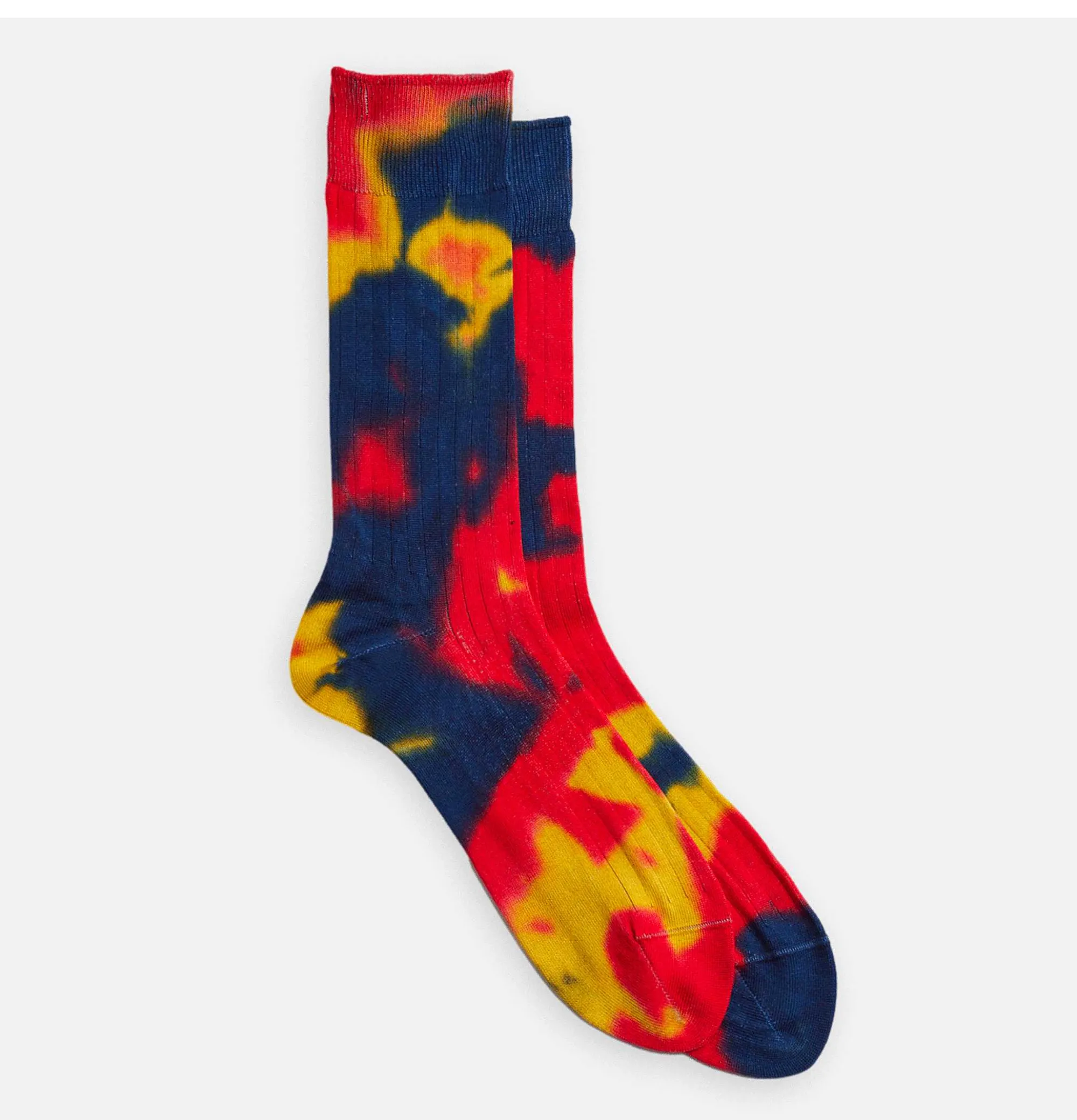 Men ROTOTO Tie Dye Formal Socks Red