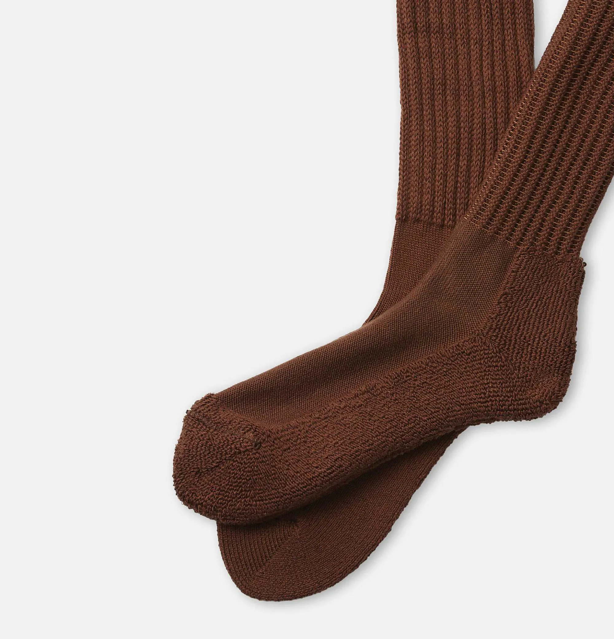 Men ROTOTO Loose Pile Socks Chocolate