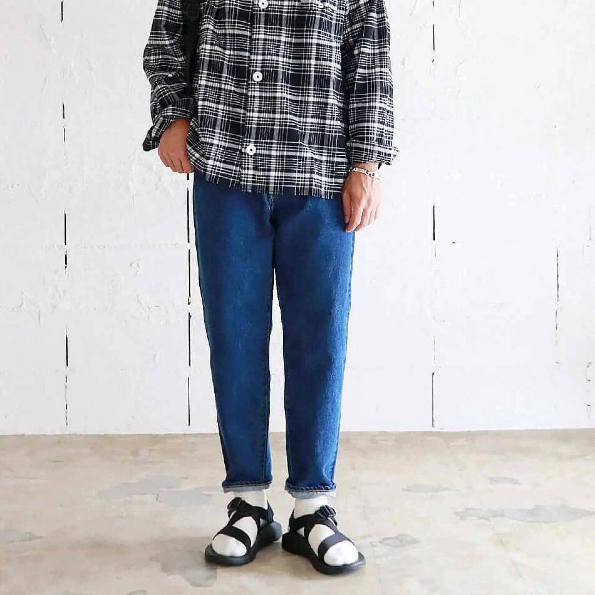 HATSKI 22001 Loose Tapered Jeans Used Blue