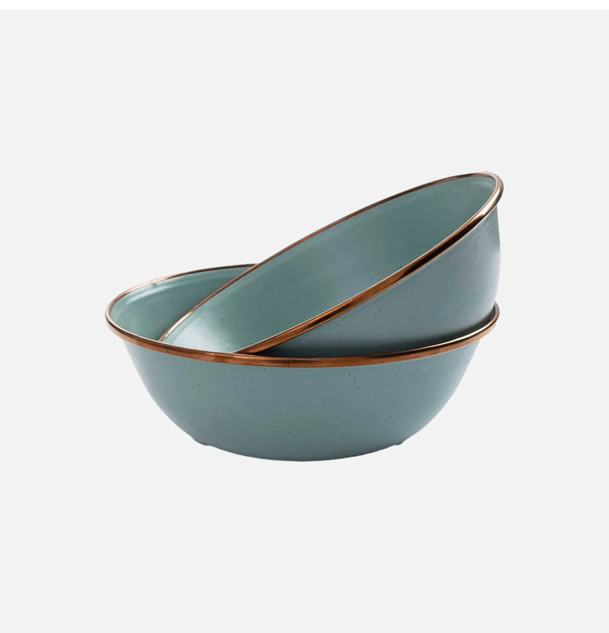 BAREBONES Living Enamel Bowl X 2 Mint.