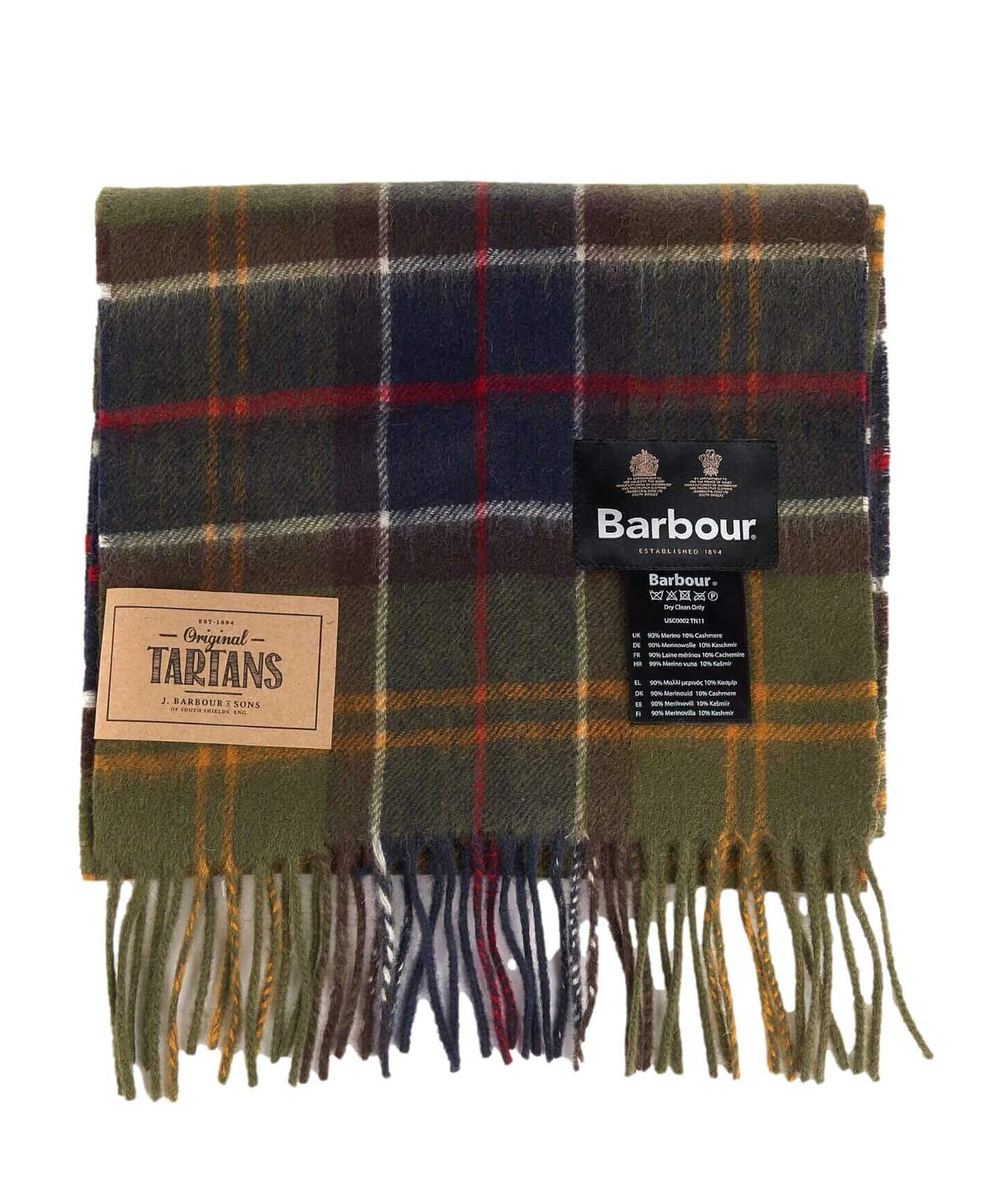 BARBOUR Echarpe Cashemire Tartan Brown