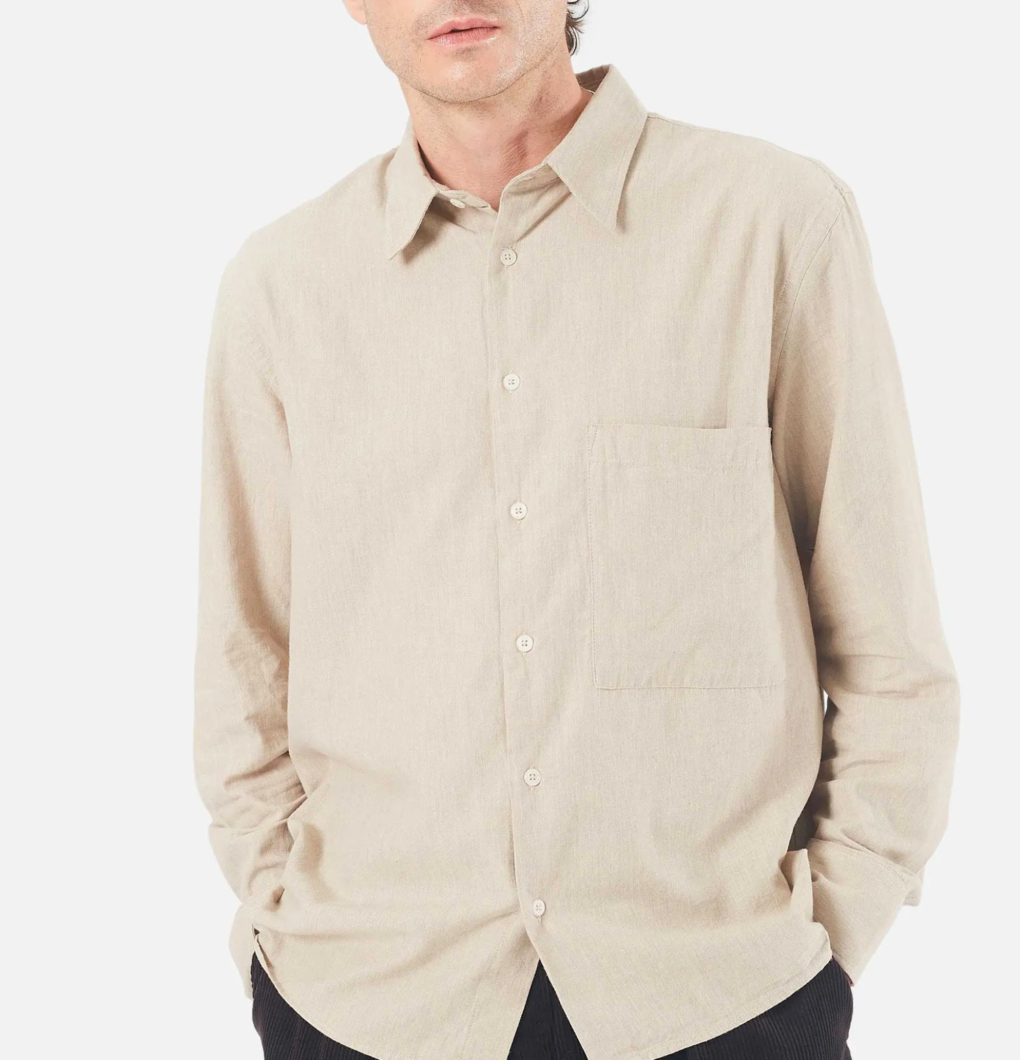 UNIVERSAL WORKS Square Pocket Shirt Sand