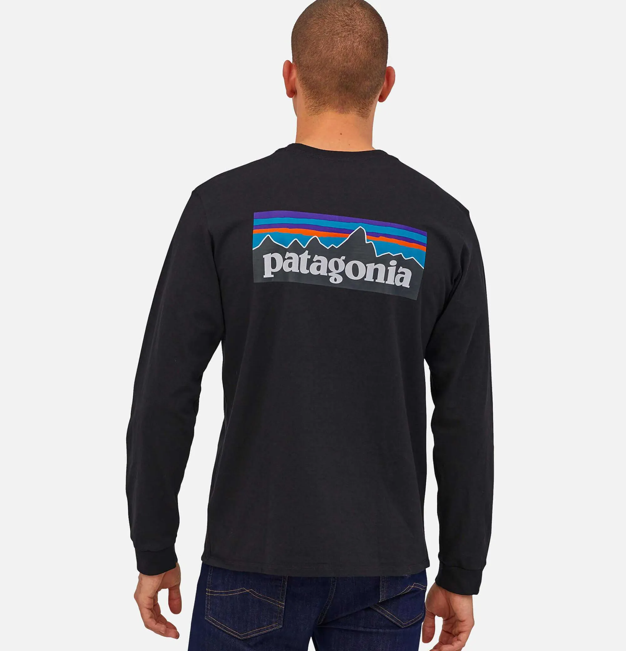 PATAGONIA T-Shirt P6 Logo Ls Black