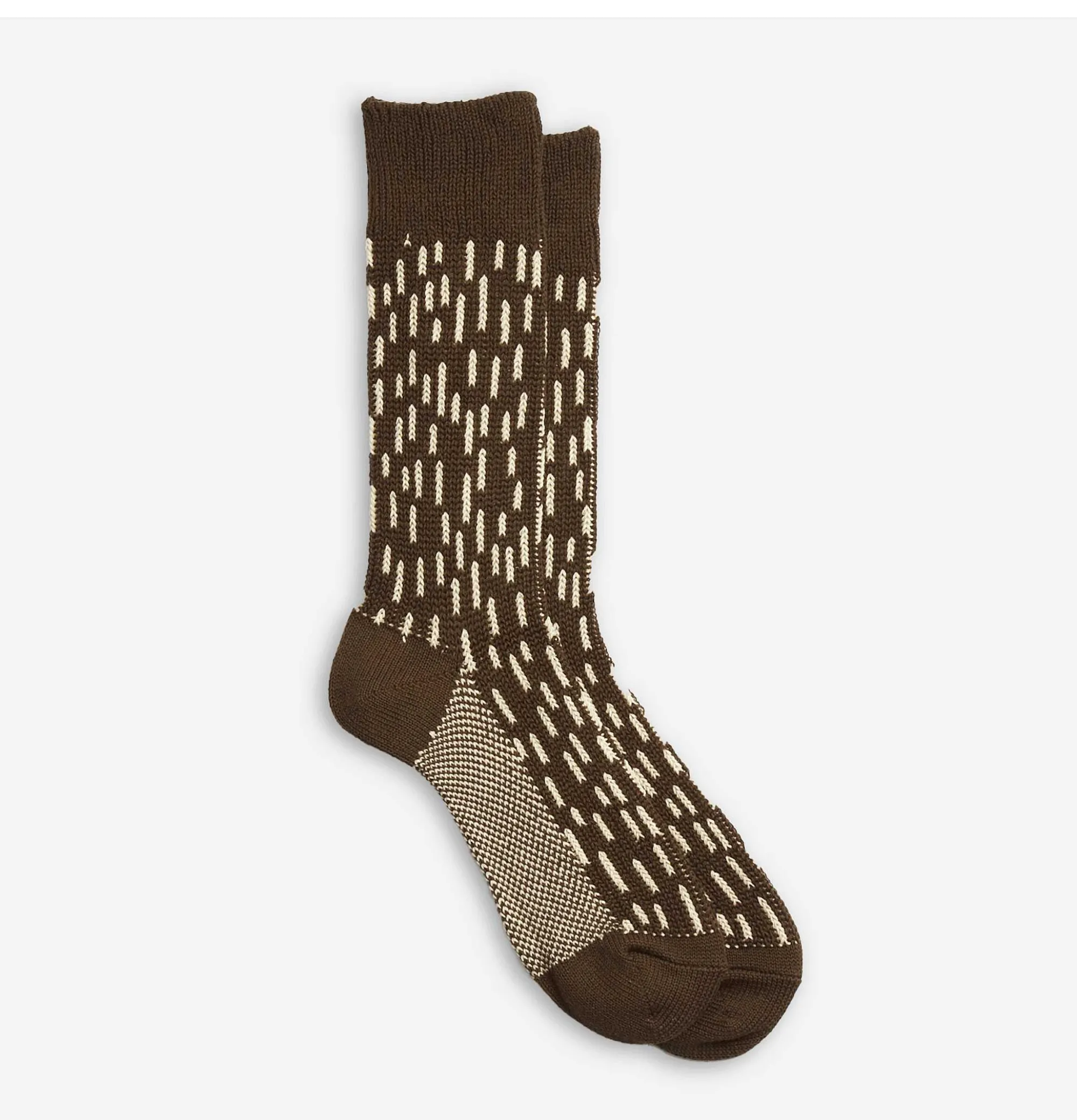 Men ROTOTO Raindrop Socks Brown