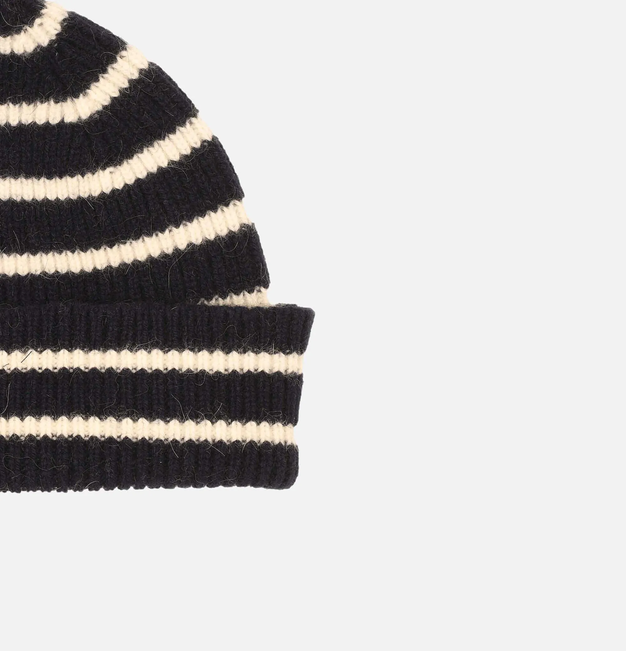 ROBERT MACKIE Barra Beanie Navy White Stripe