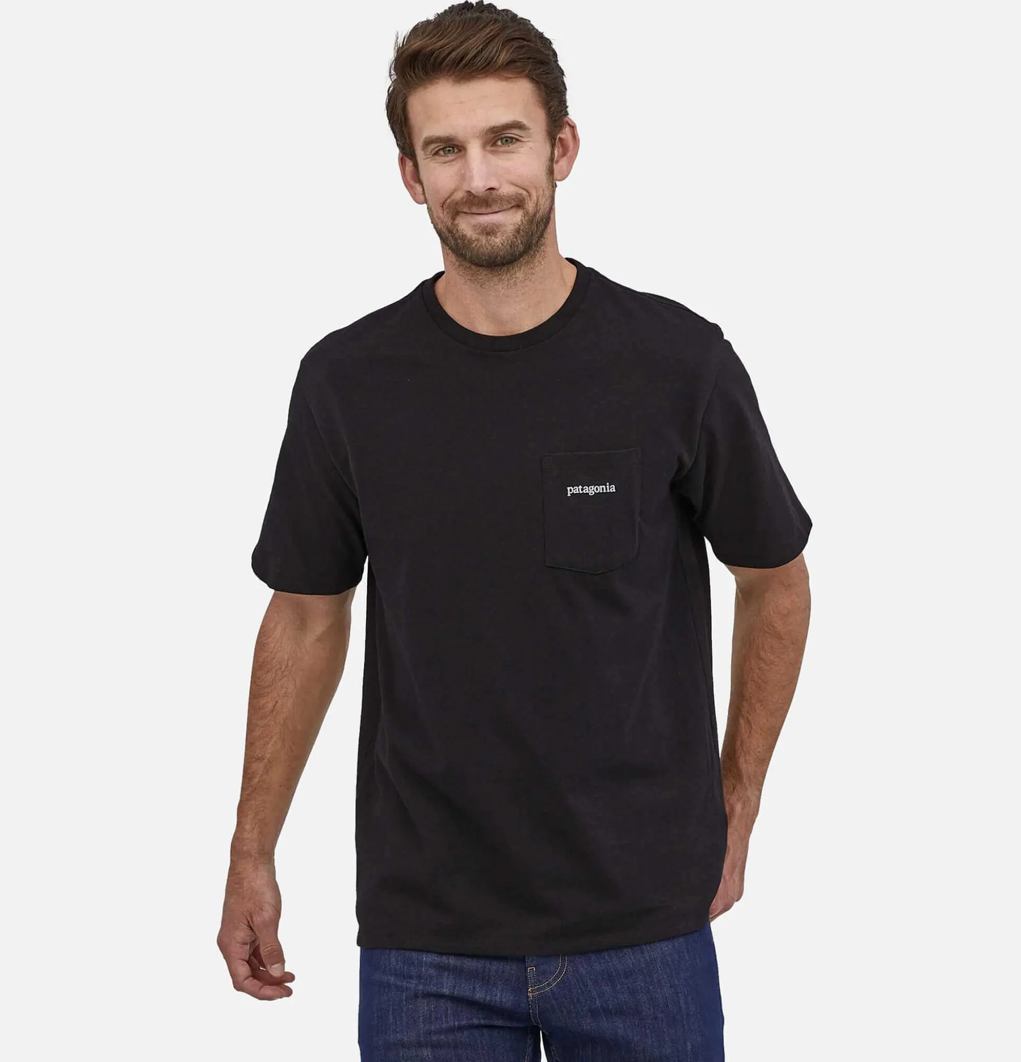 PATAGONIA Line Logo Pocket Tee Black