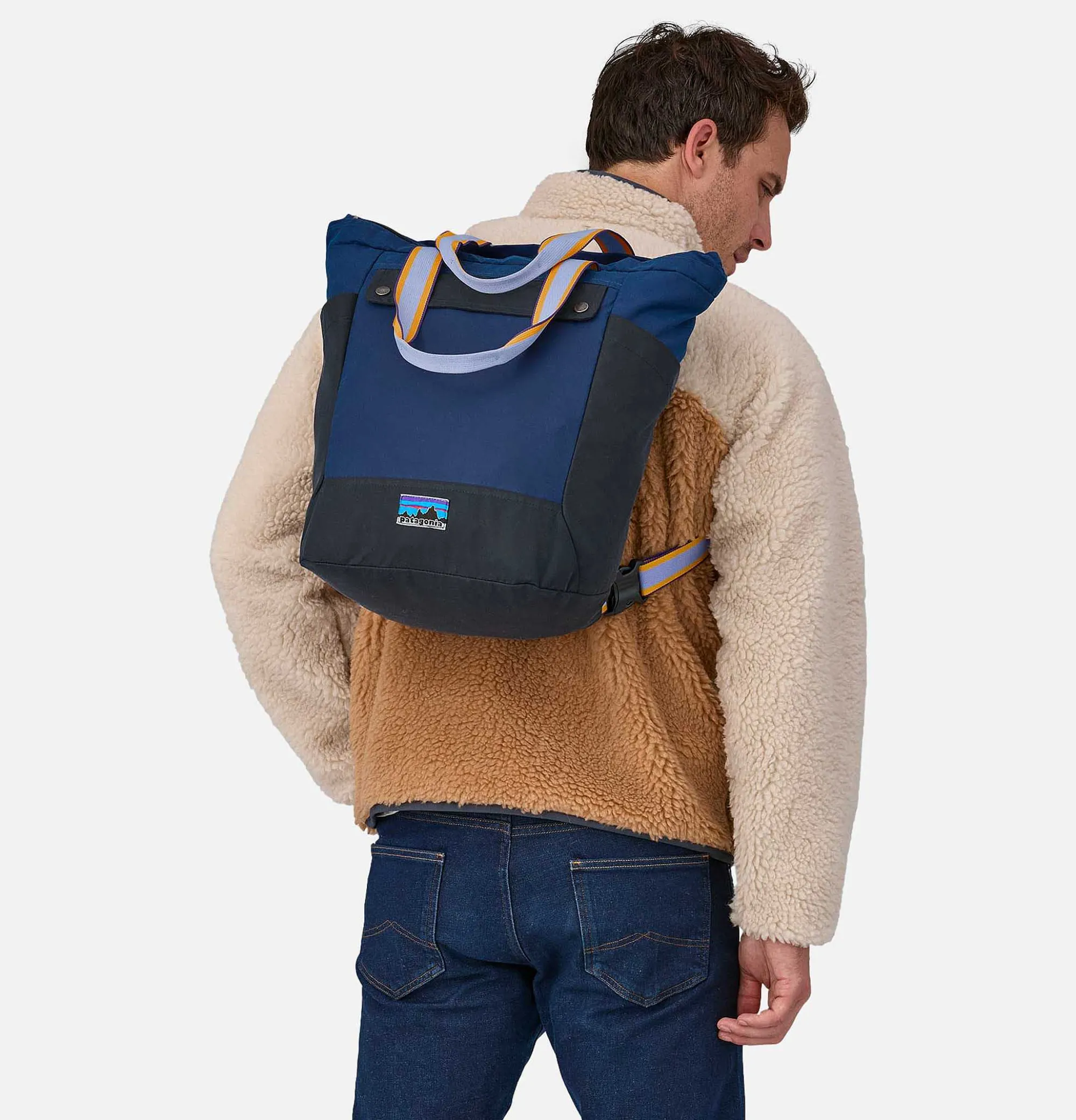 Men PATAGONIA ACCESSORIES Waxed Canvas Tote Pack Blue