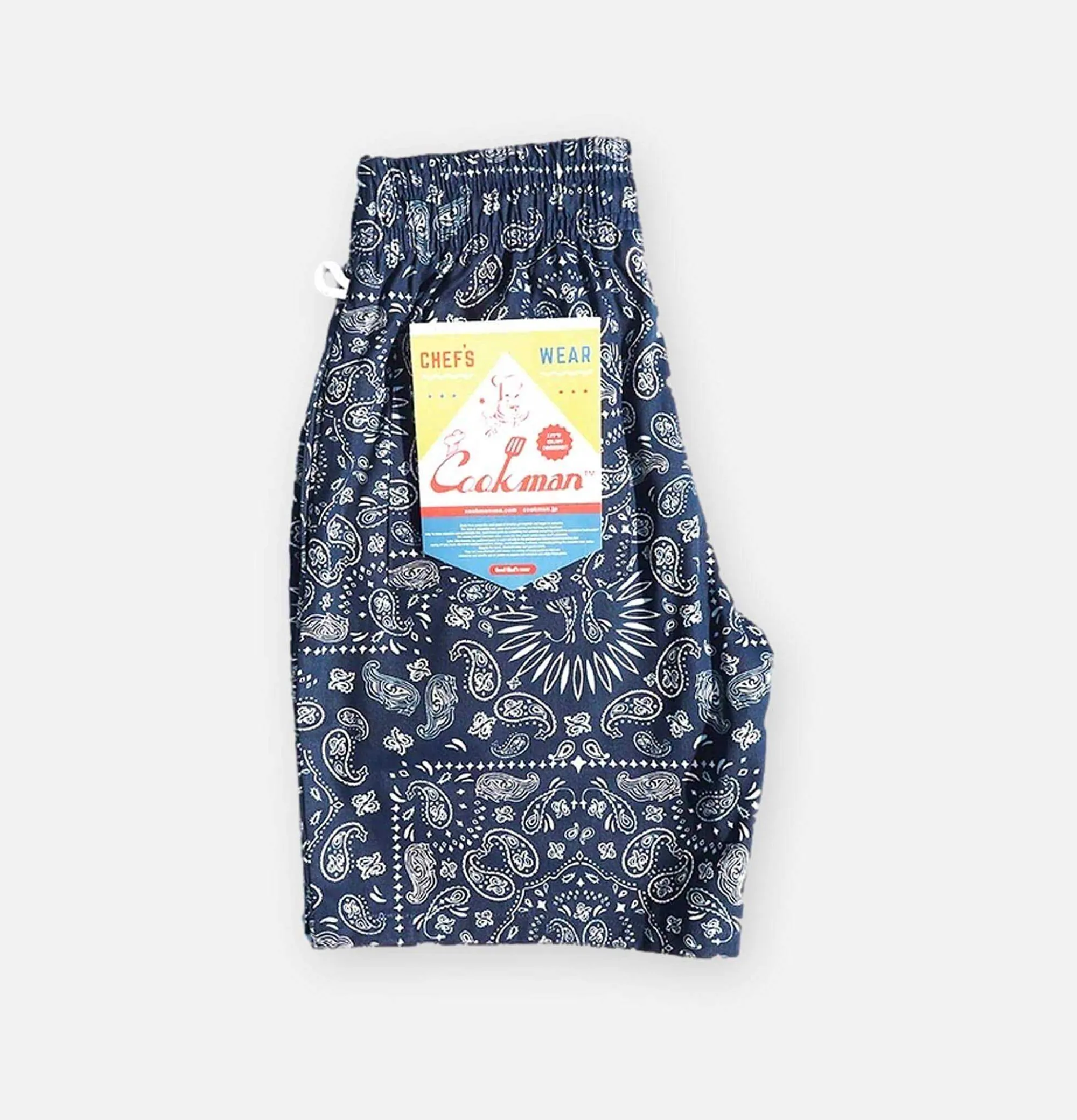 COOKMAN Chef Short Paisley Navy