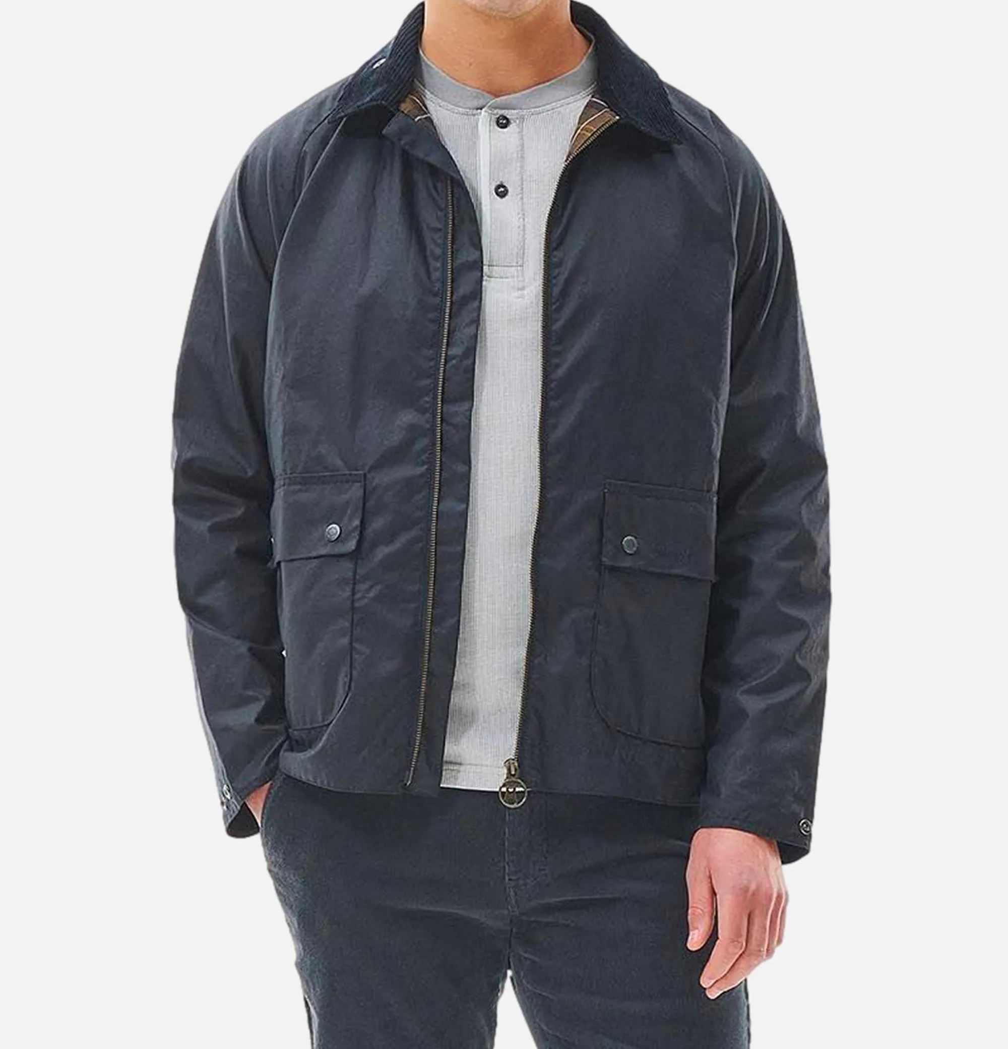BARBOUR Veste Short Bedale Wax Navy
