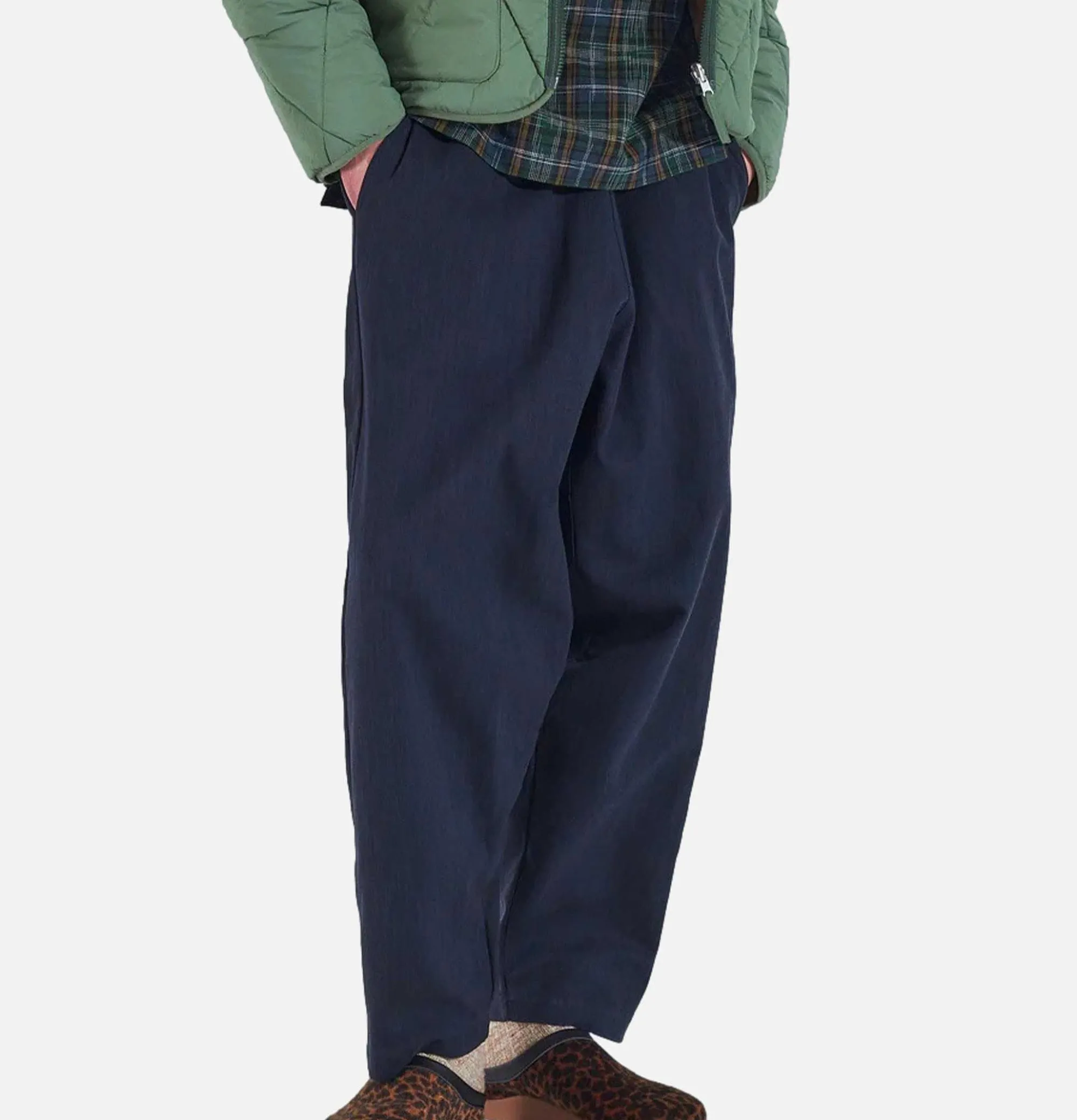 UNIVERSAL WORKS Pantalon Braga Kyo Navy