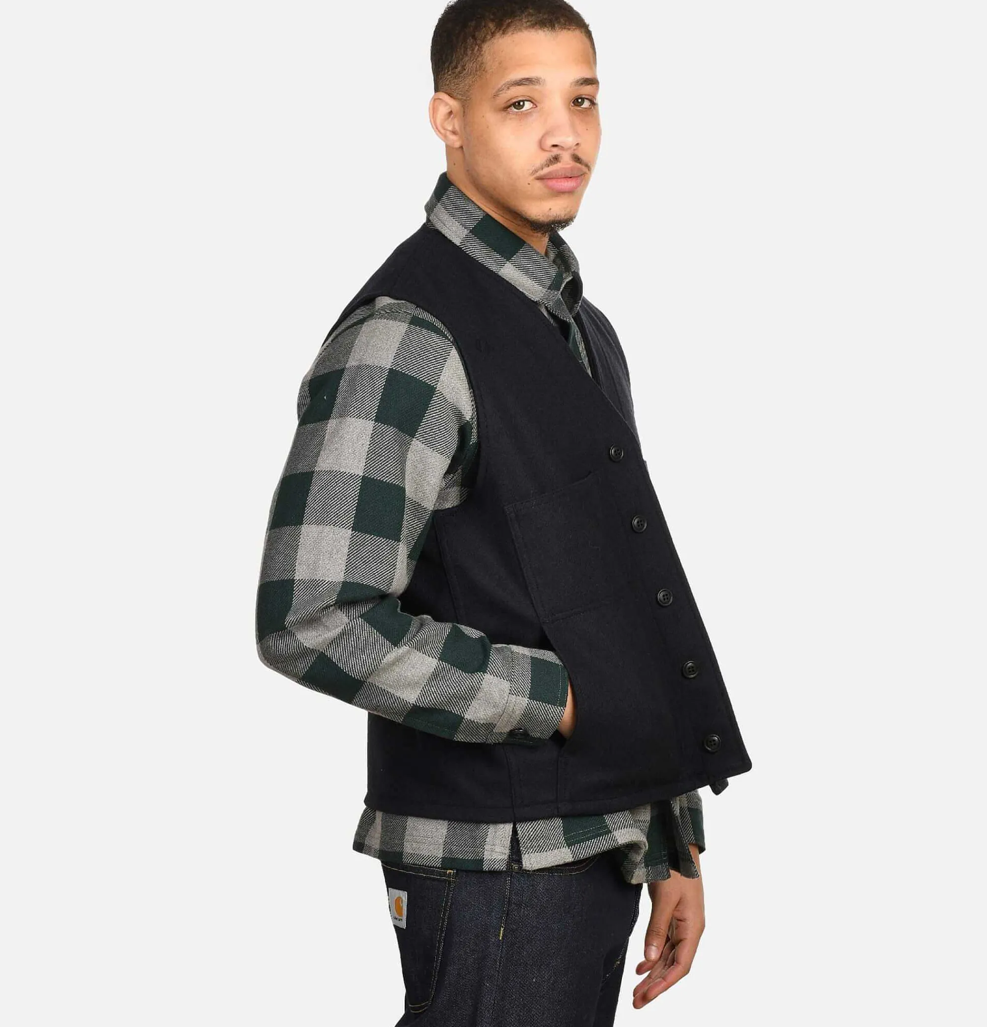 FILSON Mackinaw Wool Vest Charcoal