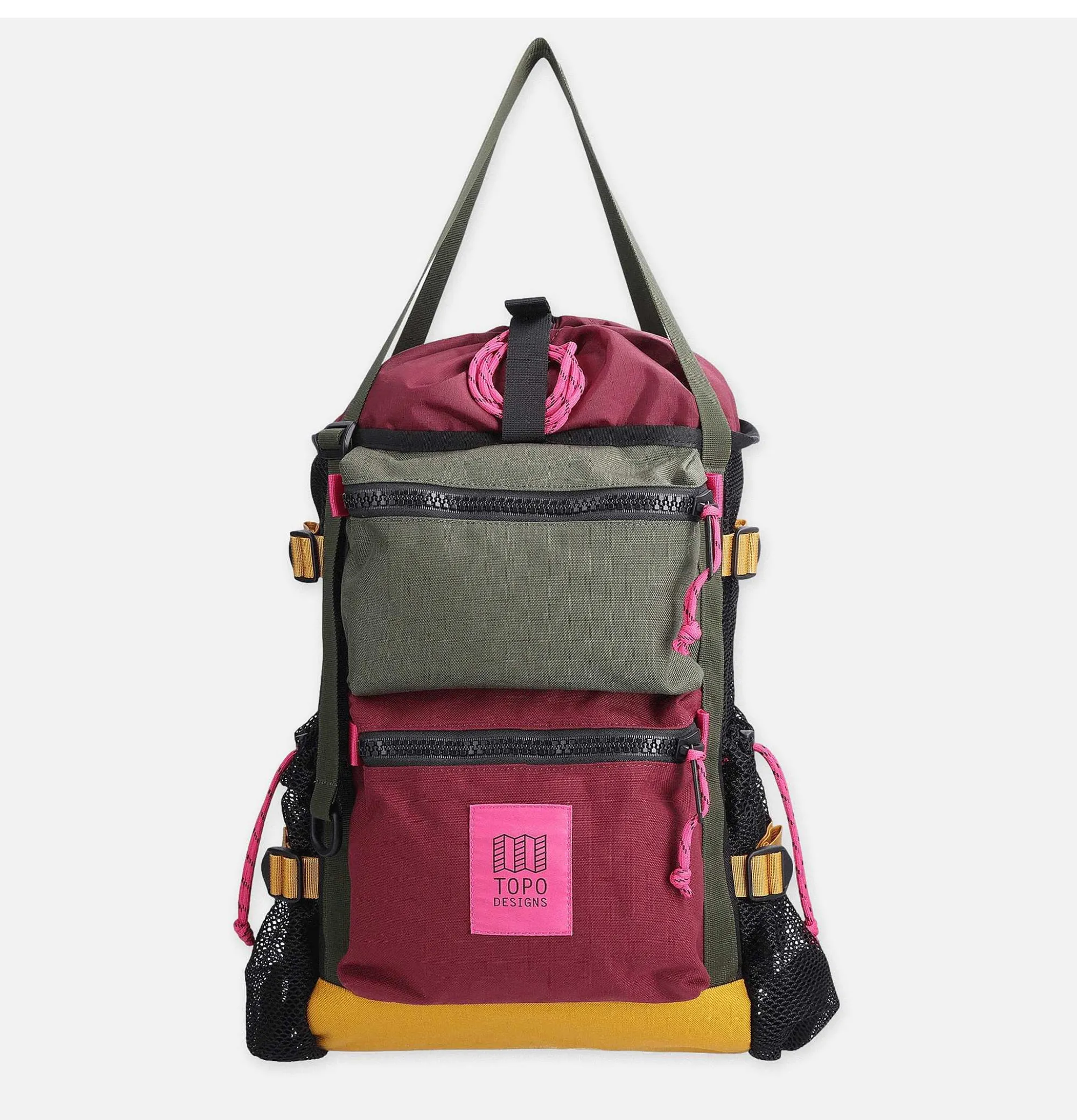 TOPO DESIGNS River Bag Olive Burgundy