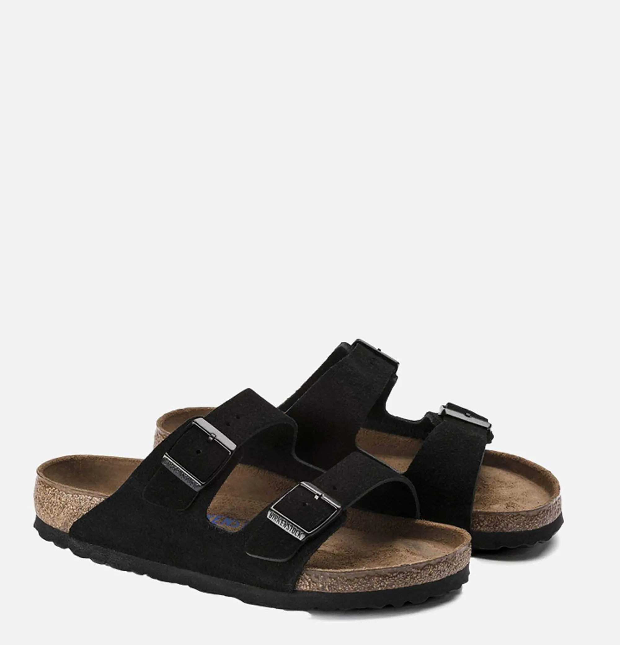 Women BIRKENSTOCK Arizona Sandals Softbed Black Suede