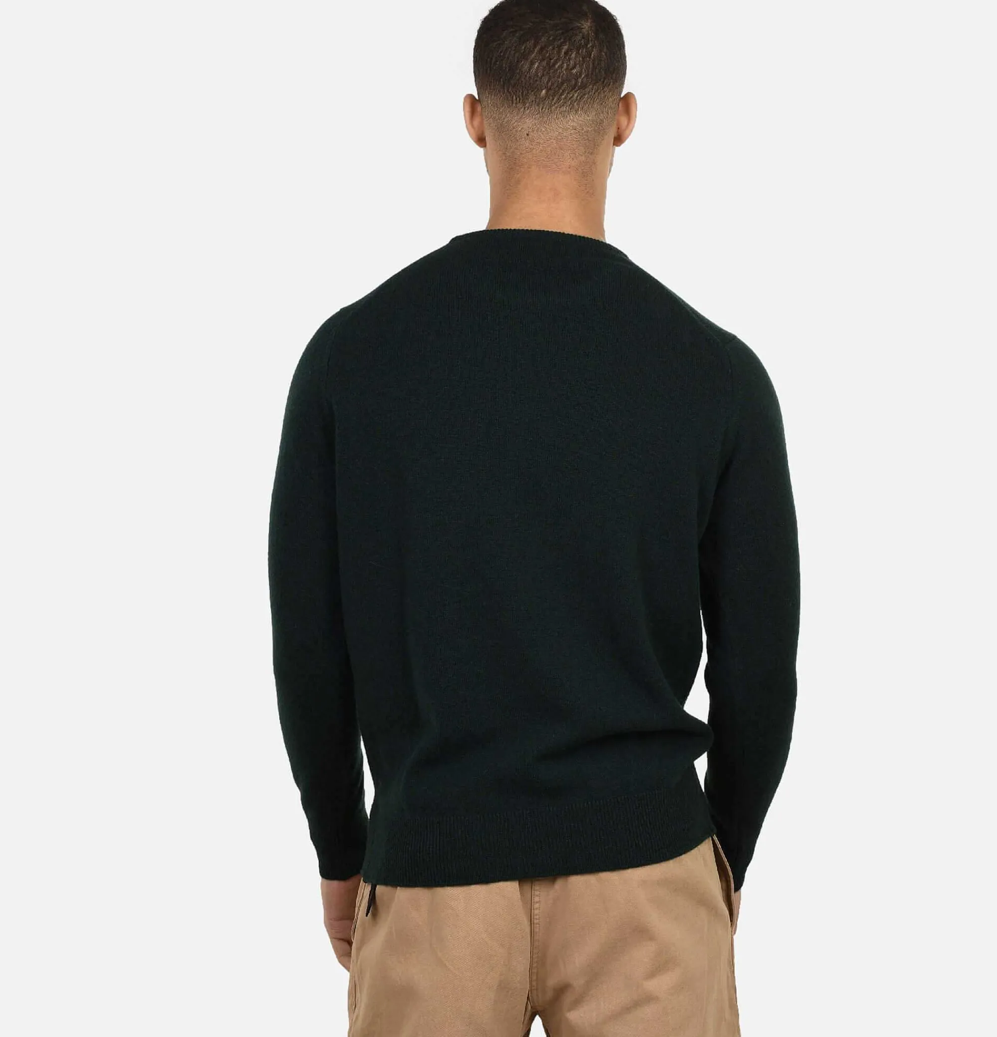 WILLIAM LOCKIE Round Neck Pullover Tartan Green