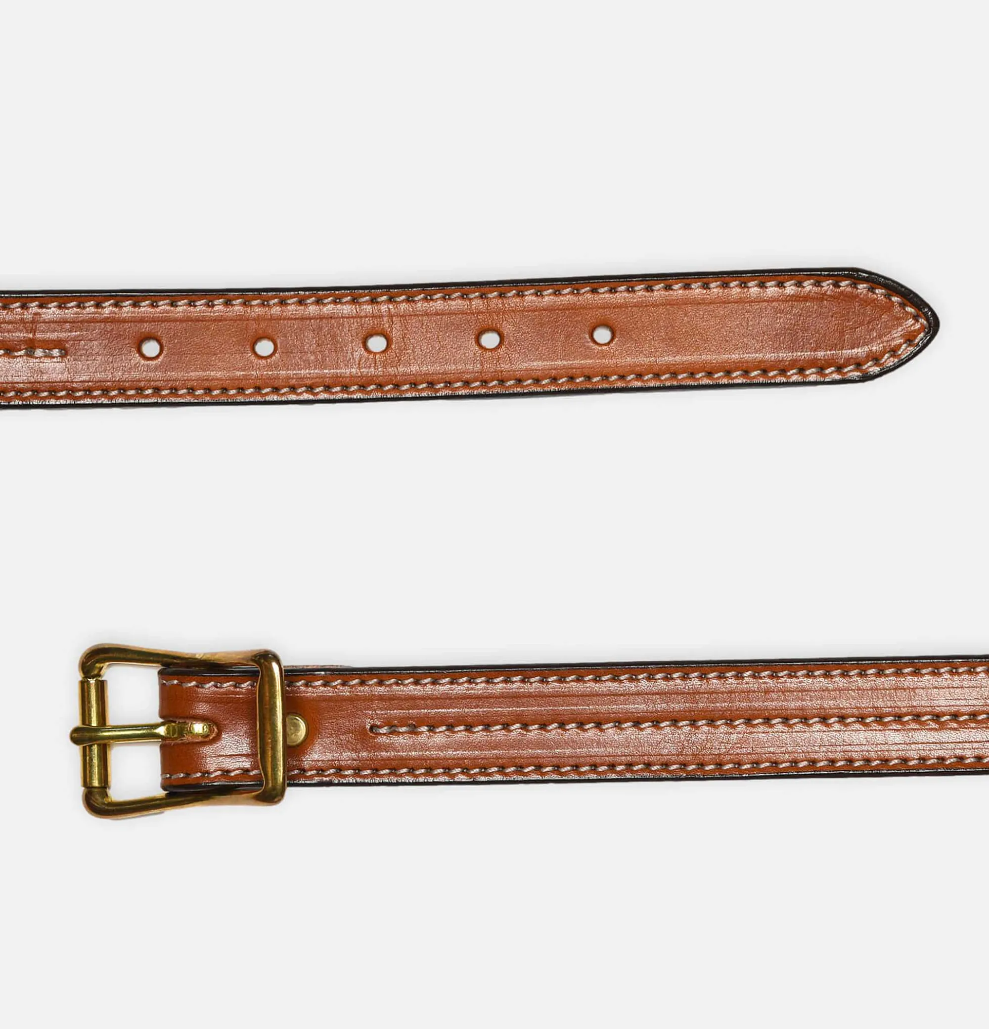 YUKETEN Triple Stitched Belt Havana