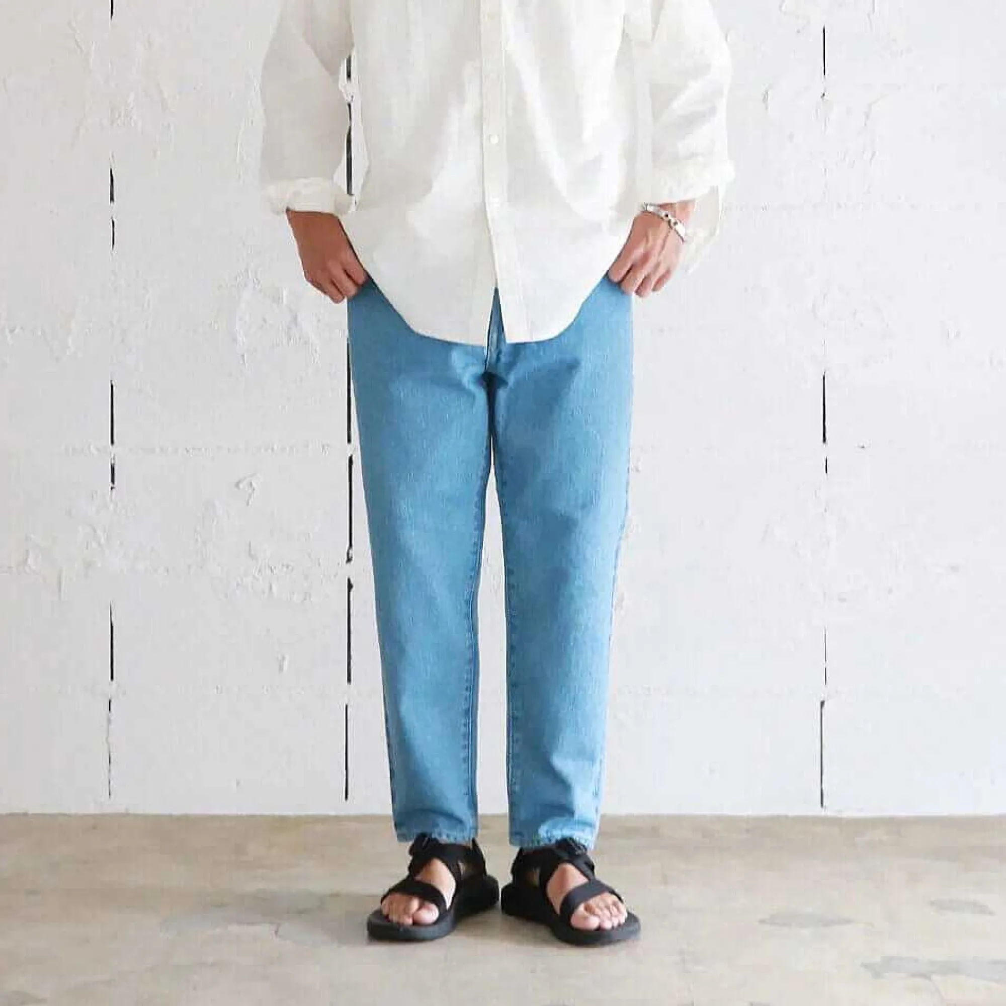 HATSKI 22001 Loose Tapered Jeans Ice Blue