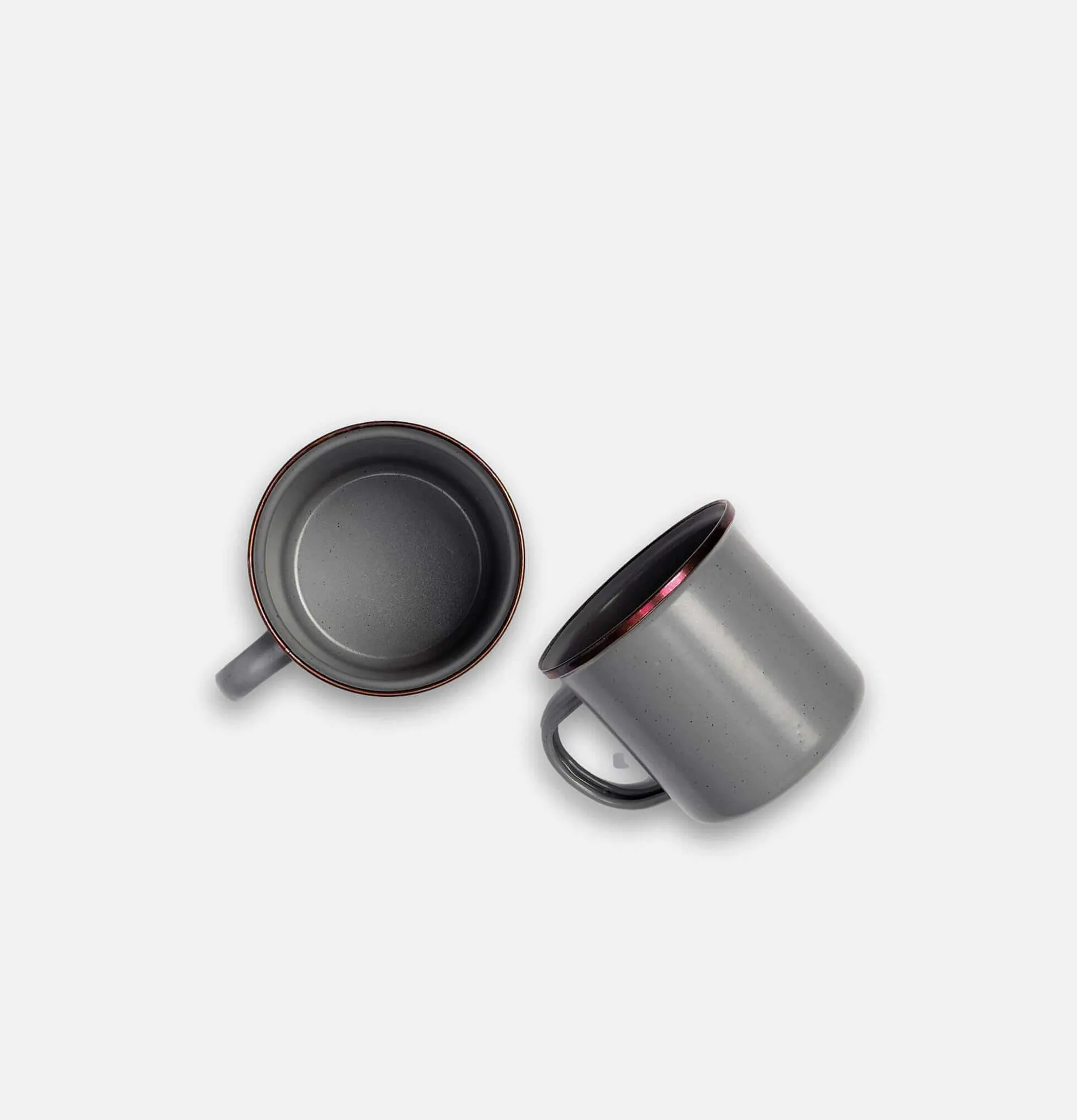 BAREBONES Enamel Mug Set X 2 Grey