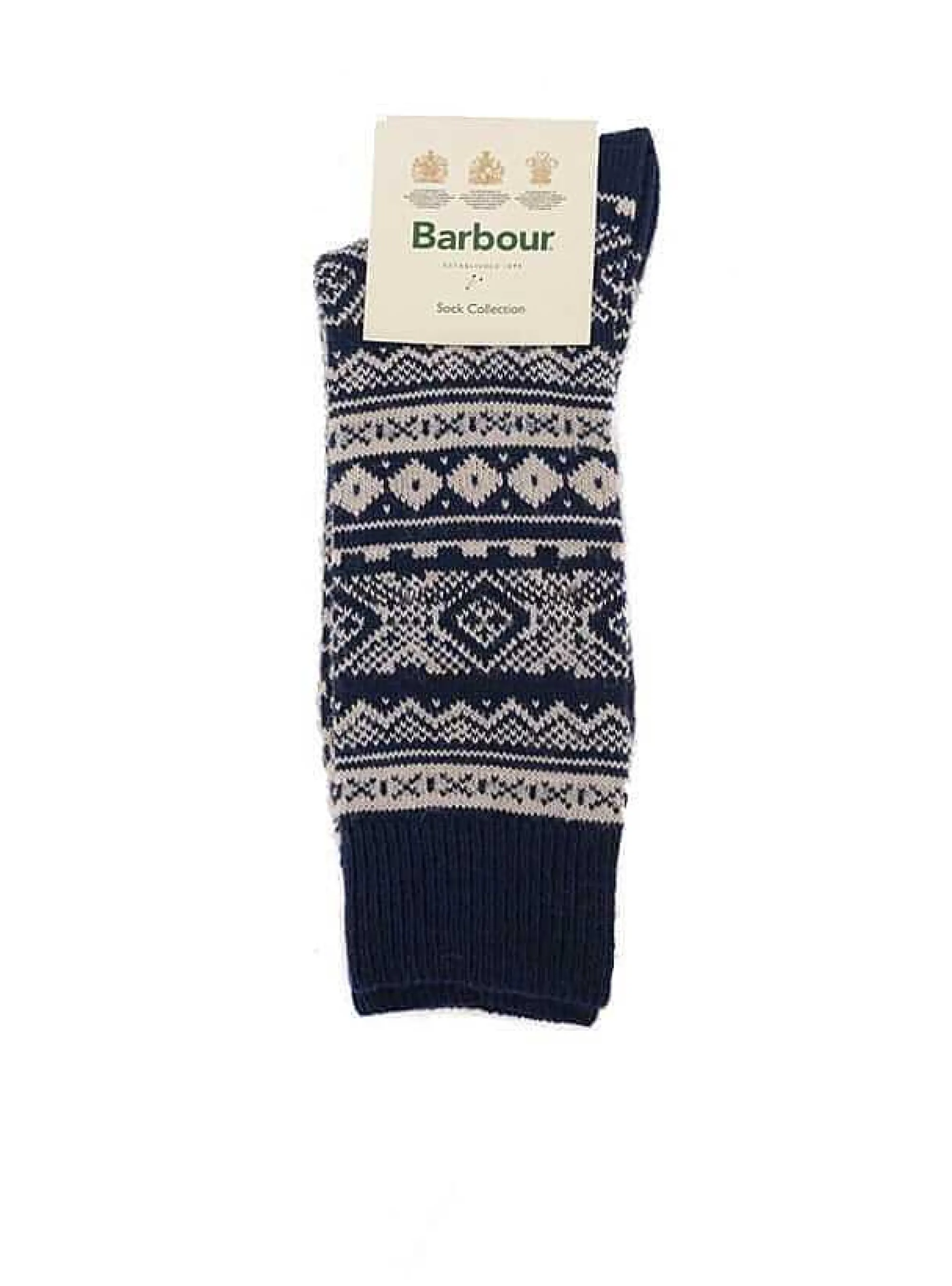 Men BARBOUR Chausettes Onso Fairisle Navy