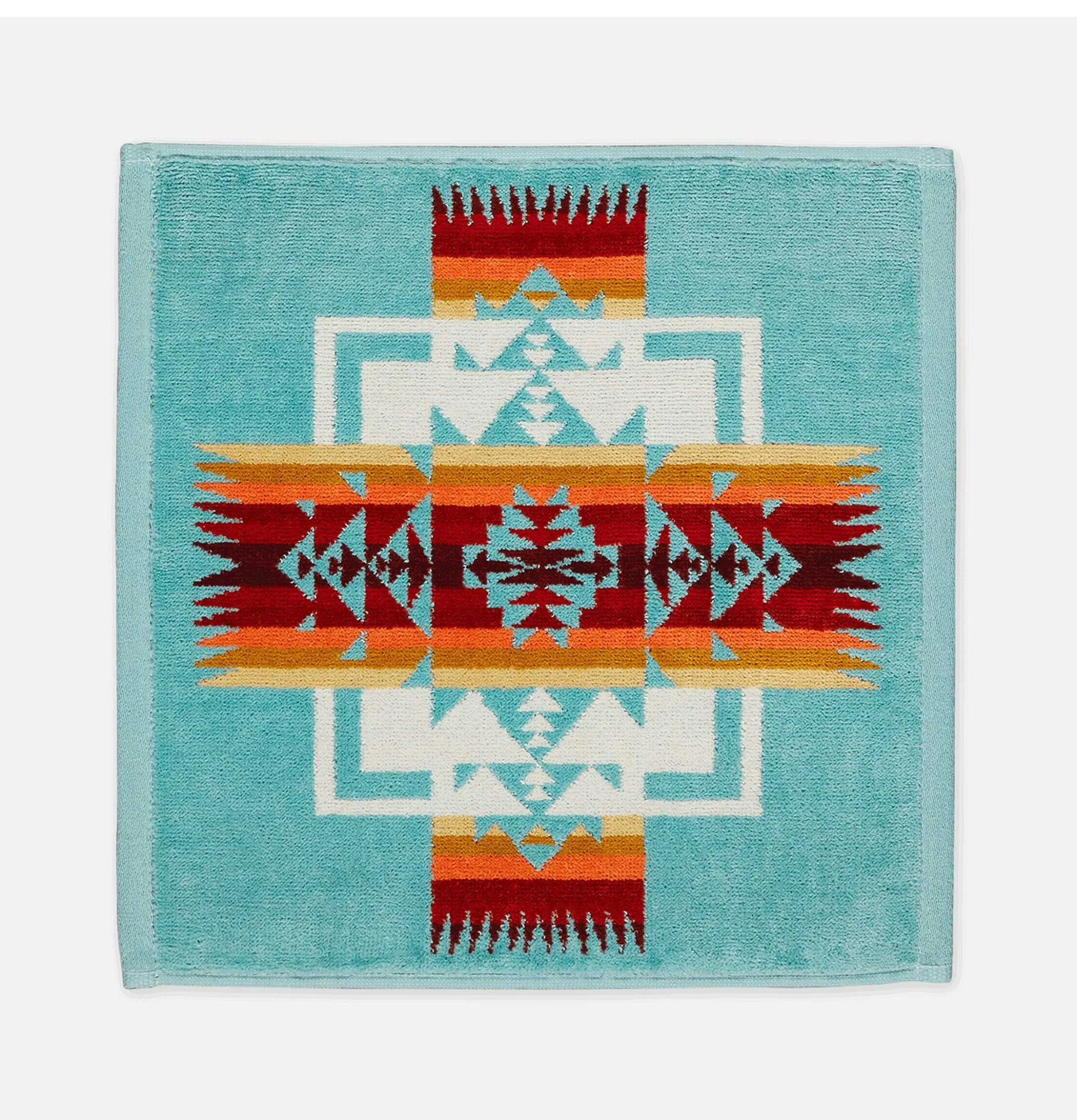 PENDLETON Wash Cloth Chief Joseph Aqua