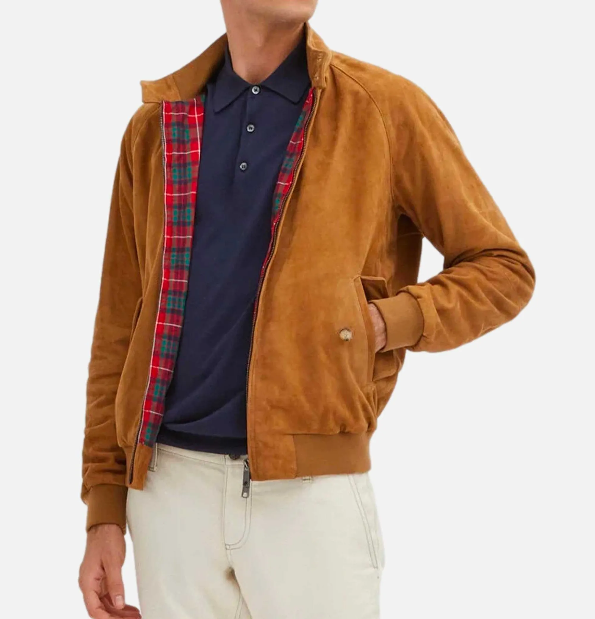 BARACUTA G9 Jacket Suede Tobacco